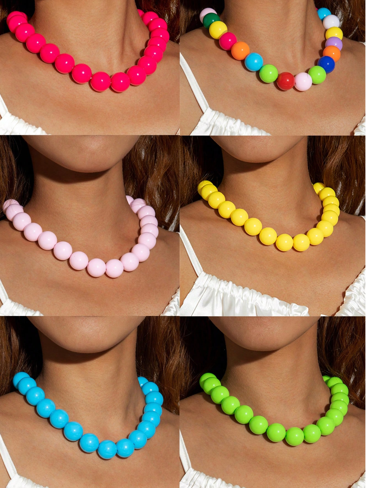 Bohemian Beaded Necklace – Elegant & Romantic Acrylic Jewelry for Women | Perfect for Beach, Vacation, and Daily Wear