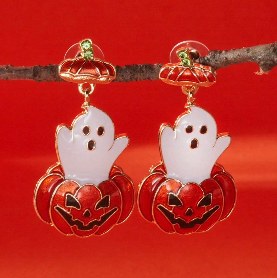 Halloween Pumpkin & Ghost Earrings