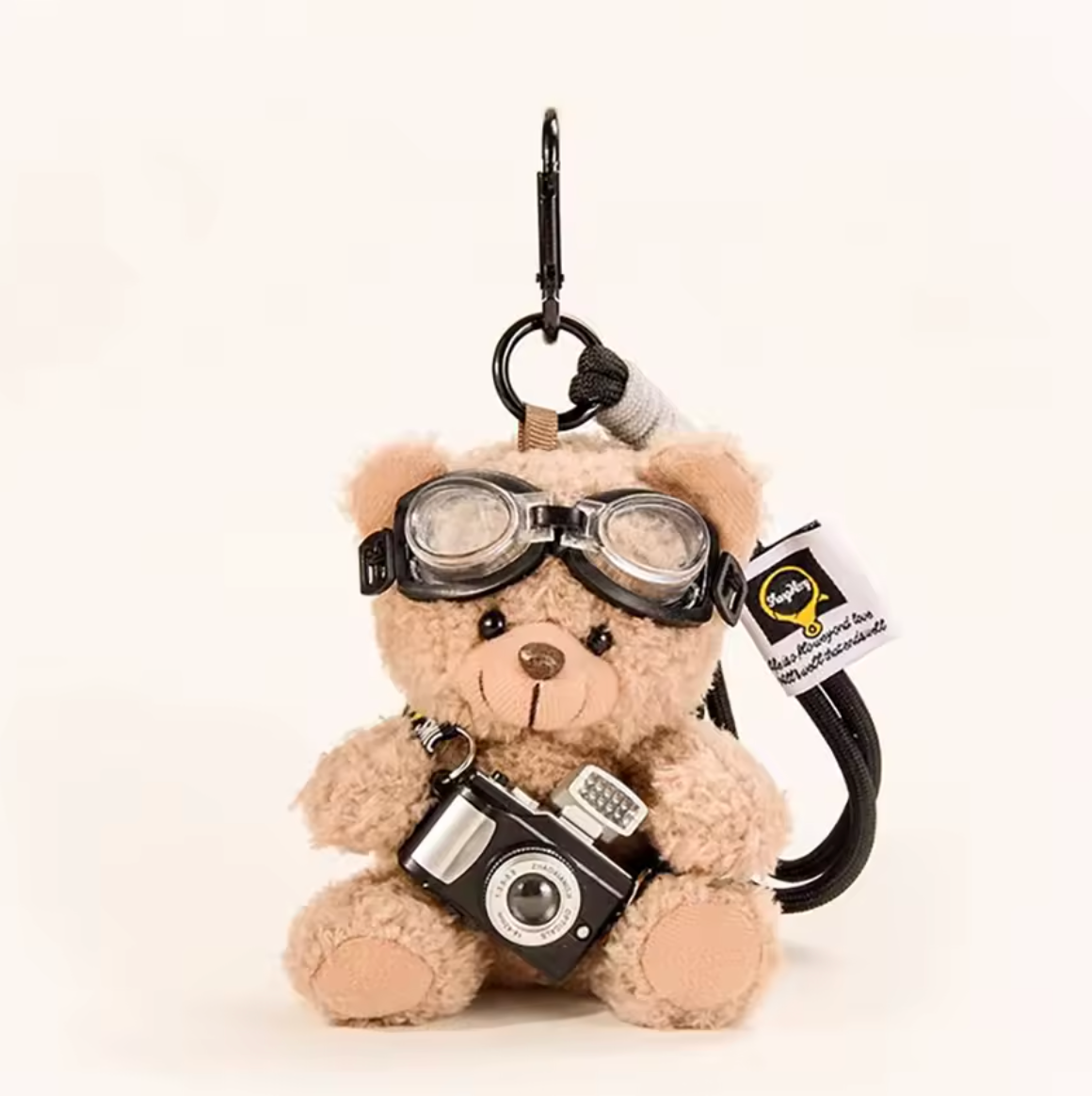 Cute Camera Model Little Bear Plush Keychain