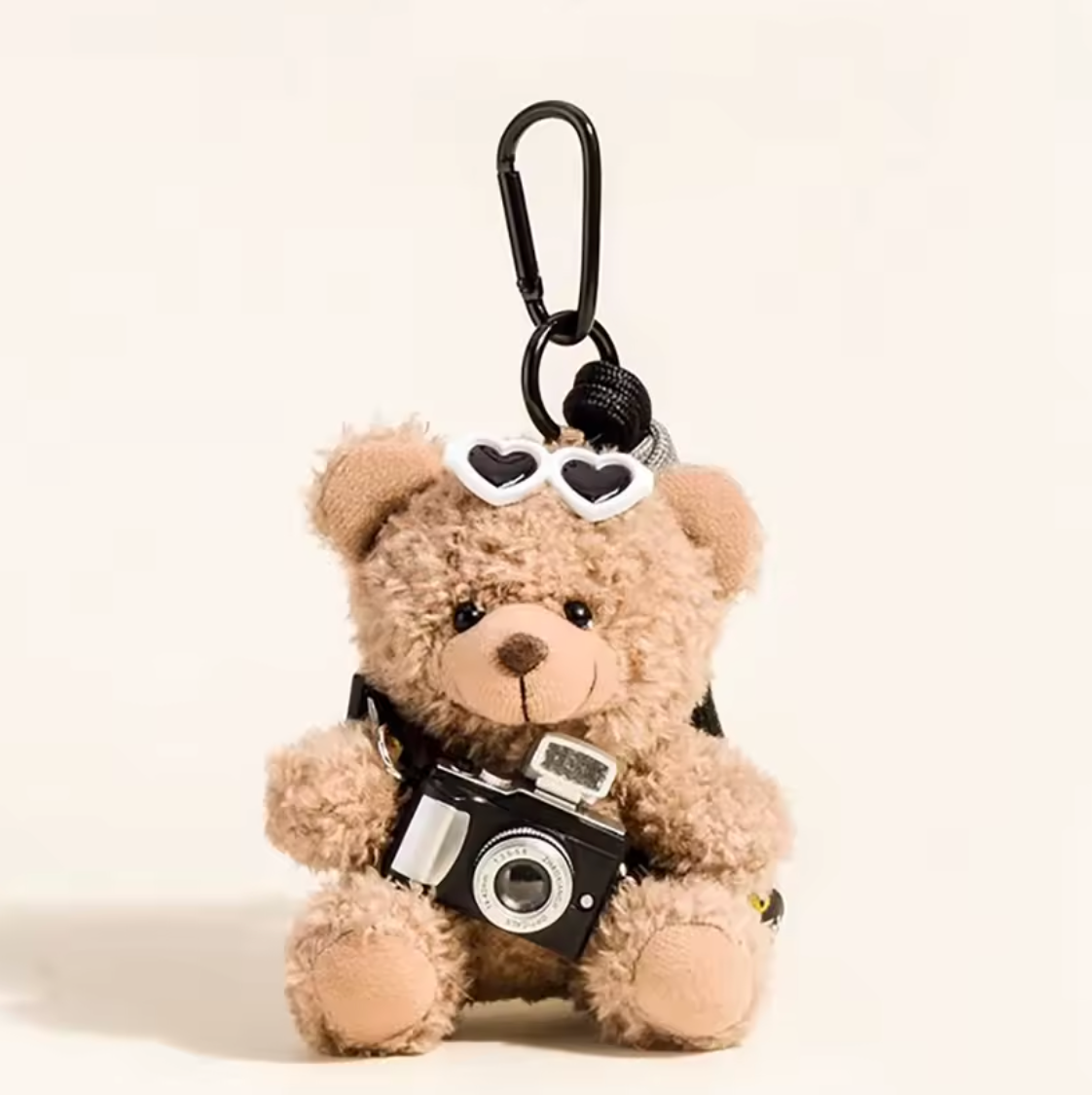Cute Camera Model Little Bear Plush Keychain