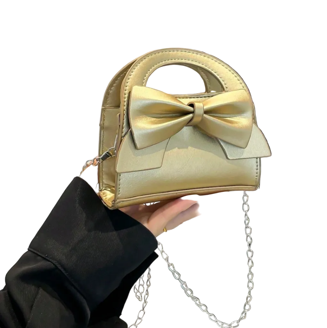 Bow Belle Chain Crossbody Mini Bag with Magnetic Closure