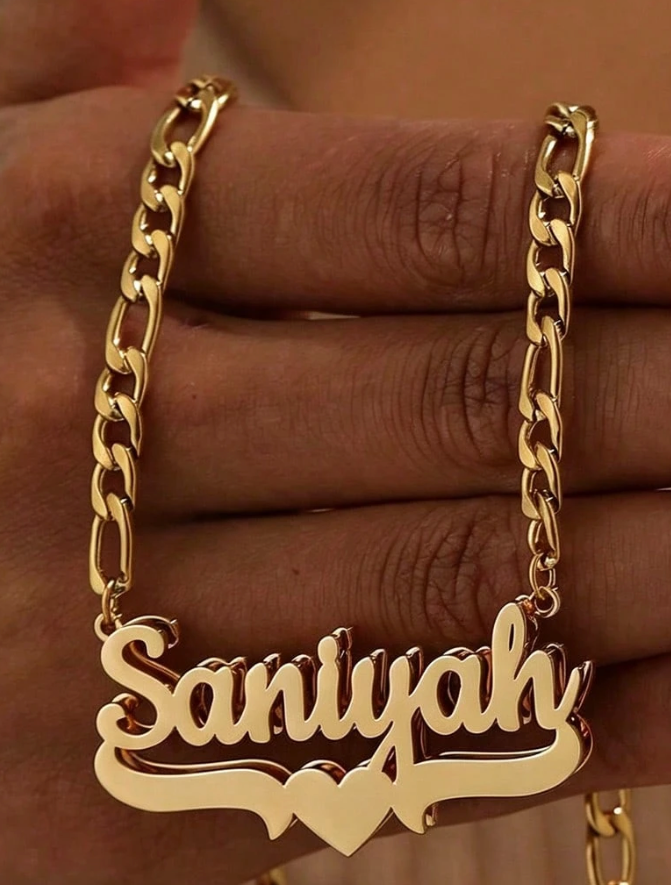 [Made-to-Order] Costum Name Stainless Steel Double-layer Necklace, 7-12 Business Day Processing Time