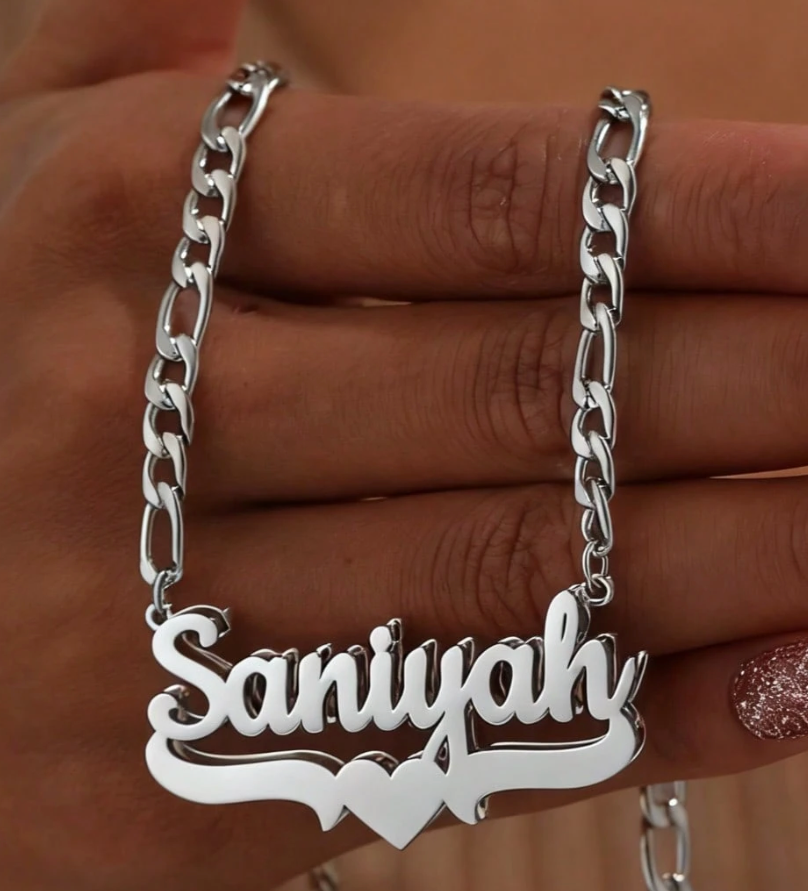 [Made-to-Order] Costum Name Stainless Steel Double-layer Necklace, 7-12 Business Day Processing Time