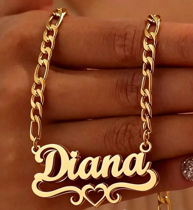 [Made-to-Order] Costum Name Stainless Steel Double-layer Necklace, 7-12 Business Day Processing Time