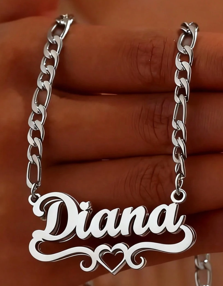 [Made-to-Order] Costum Name Stainless Steel Double-layer Necklace, 7-12 Business Day Processing Time