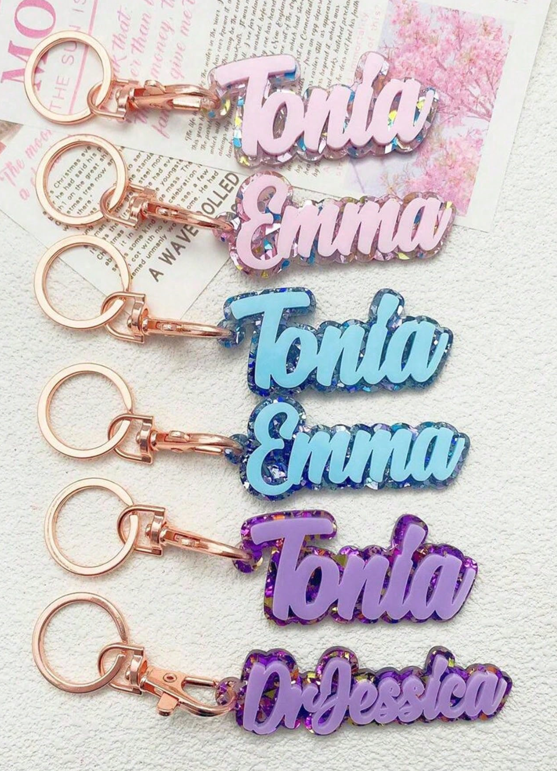 [Made-to-Order] Acrylic Costum Name Keychain, 7-12 Business Days Processing Time