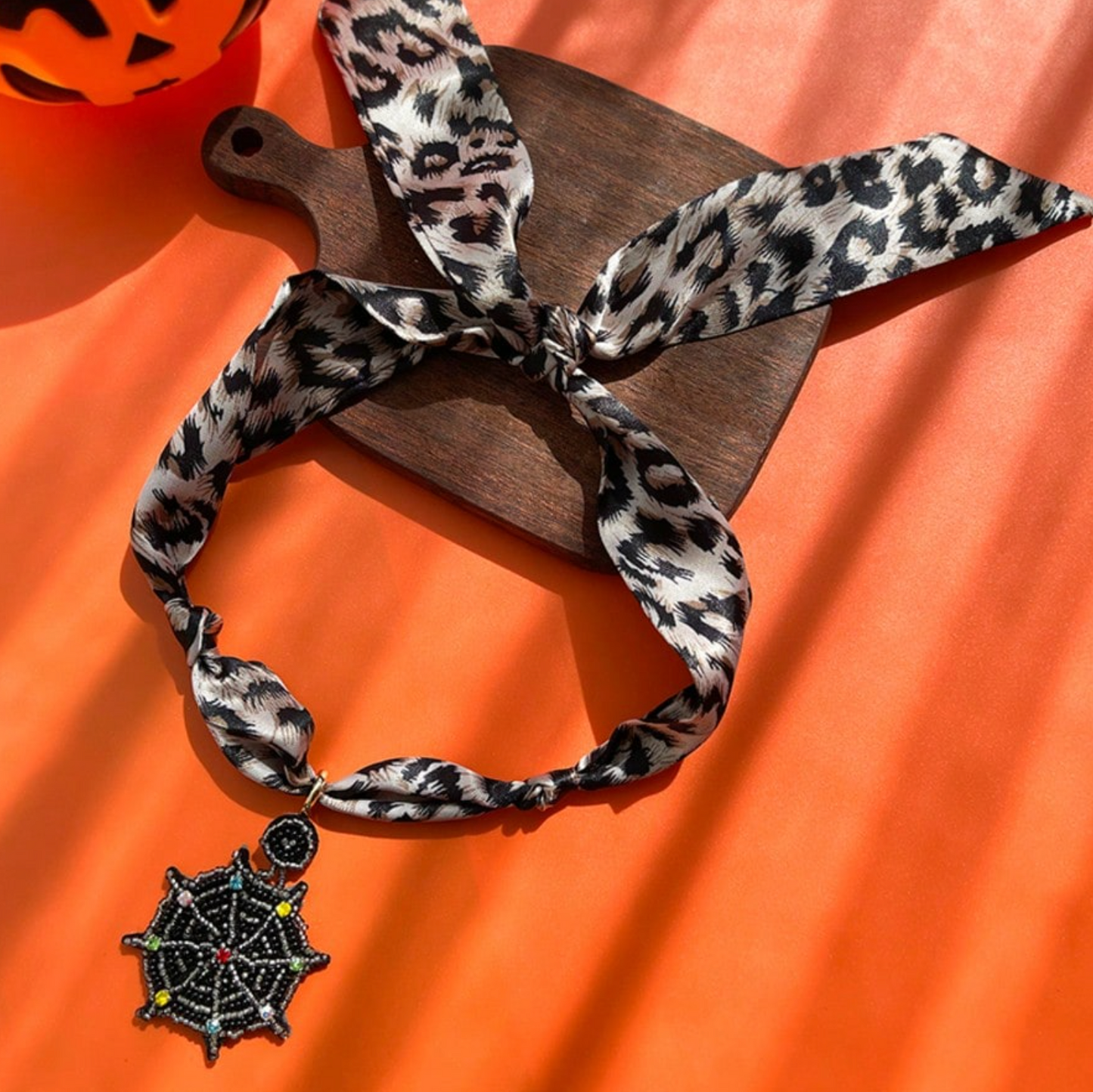 Halloween Beaded Scarf Necklace