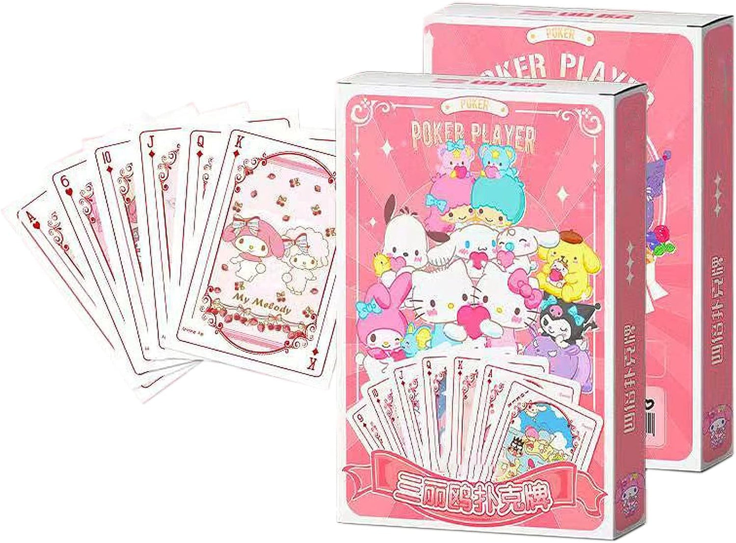 Anime Playing Cards for Card Games Poker Cards Cute Cartoons Deck of Cards Table Game Cards, 54 Pcs