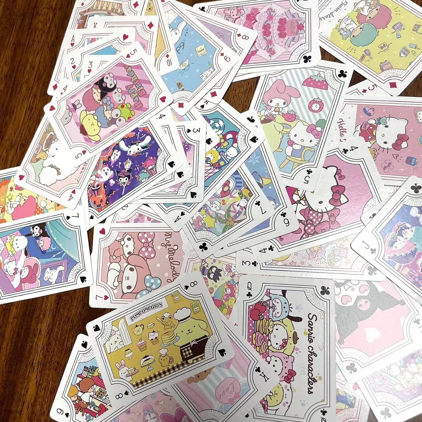 Anime Playing Cards for Card Games Poker Cards Cute Cartoons Deck of Cards Table Game Cards, 54 Pcs