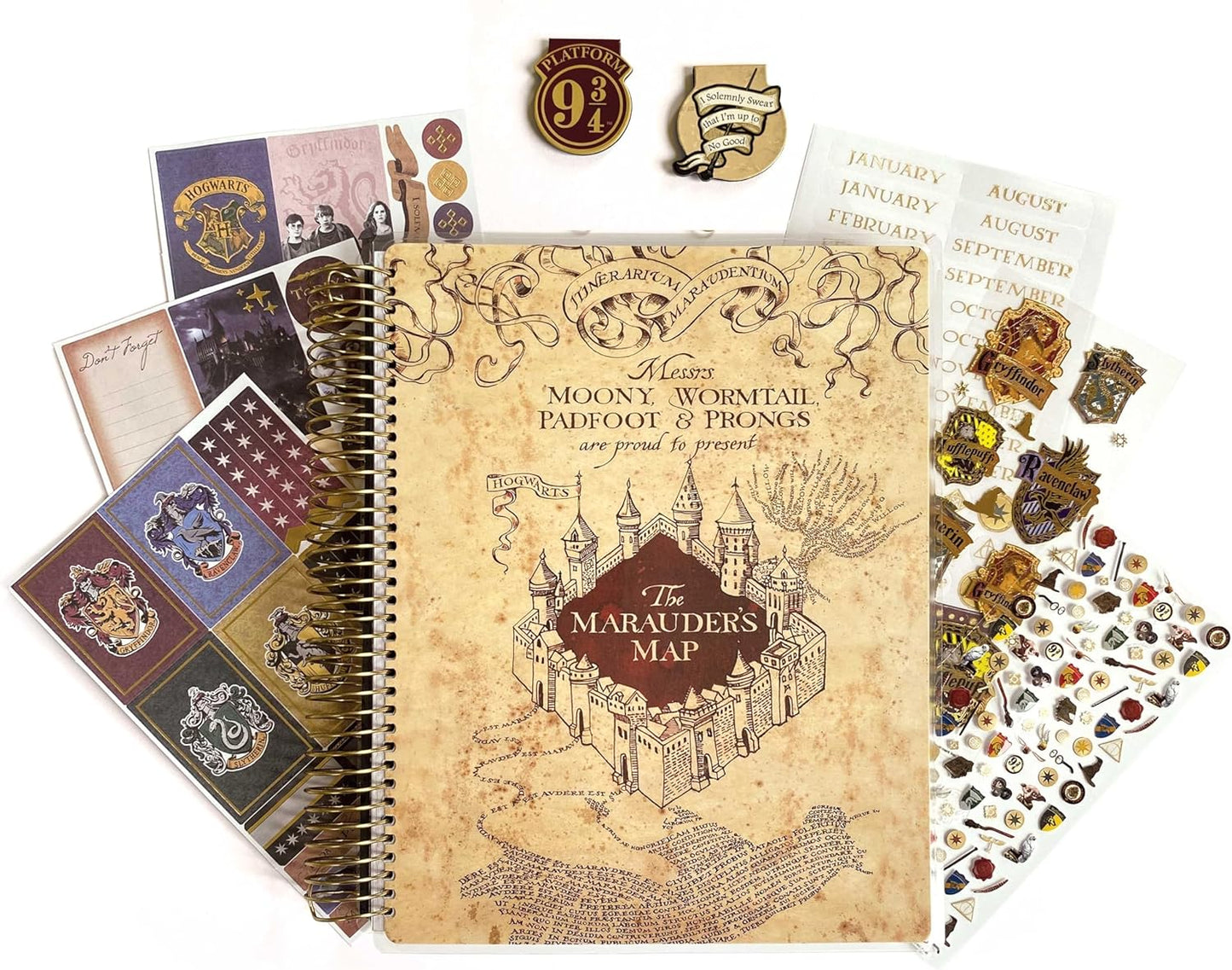 Harry Potter 12 Month Undated Planner Set with Month and Event Flag Stickers and More!