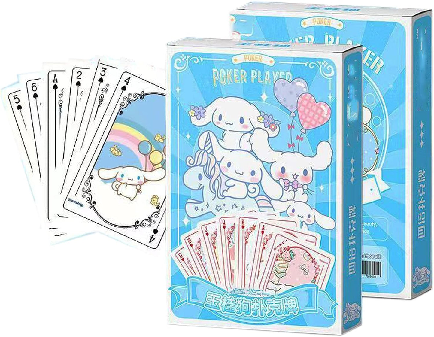 Anime Playing Cards for Card Games Poker Cards Cute Cartoons Deck of Cards Table Game Cards, 54 Pcs