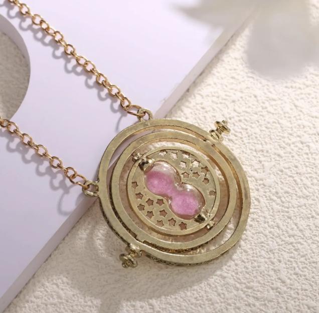 Hermione Granger Rotatable Hourglass Time Turner Necklace