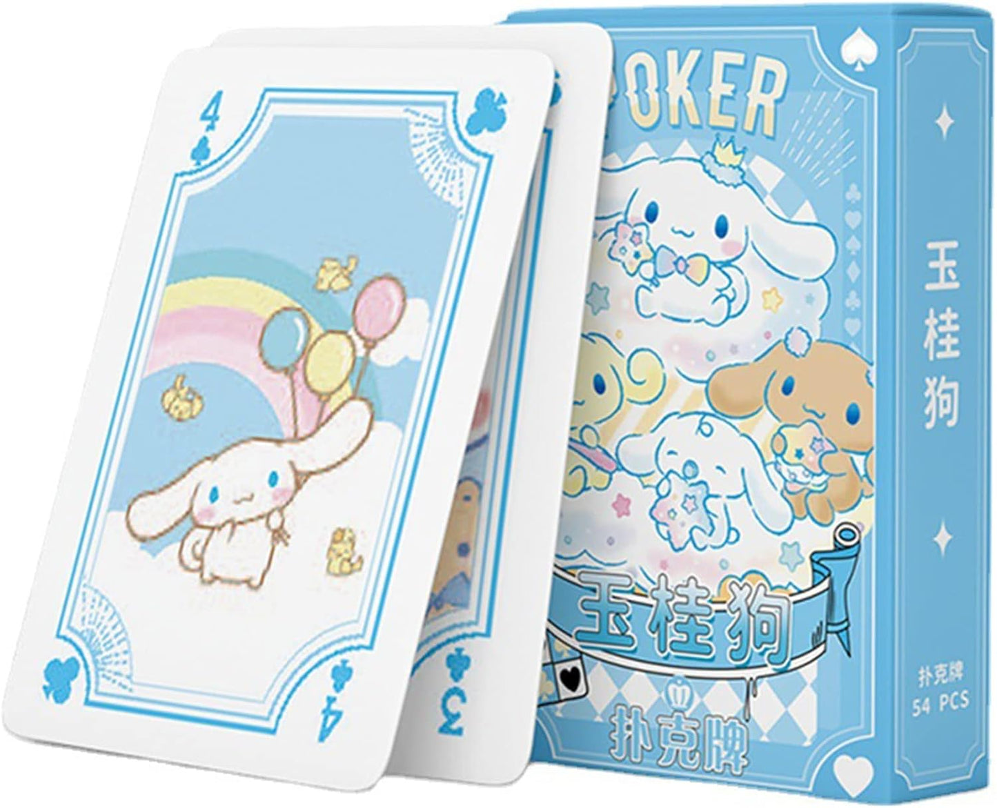 Anime Playing Cards for Card Games Poker Cards Cute Cartoons Deck of Cards Table Game Cards, 54 Pcs