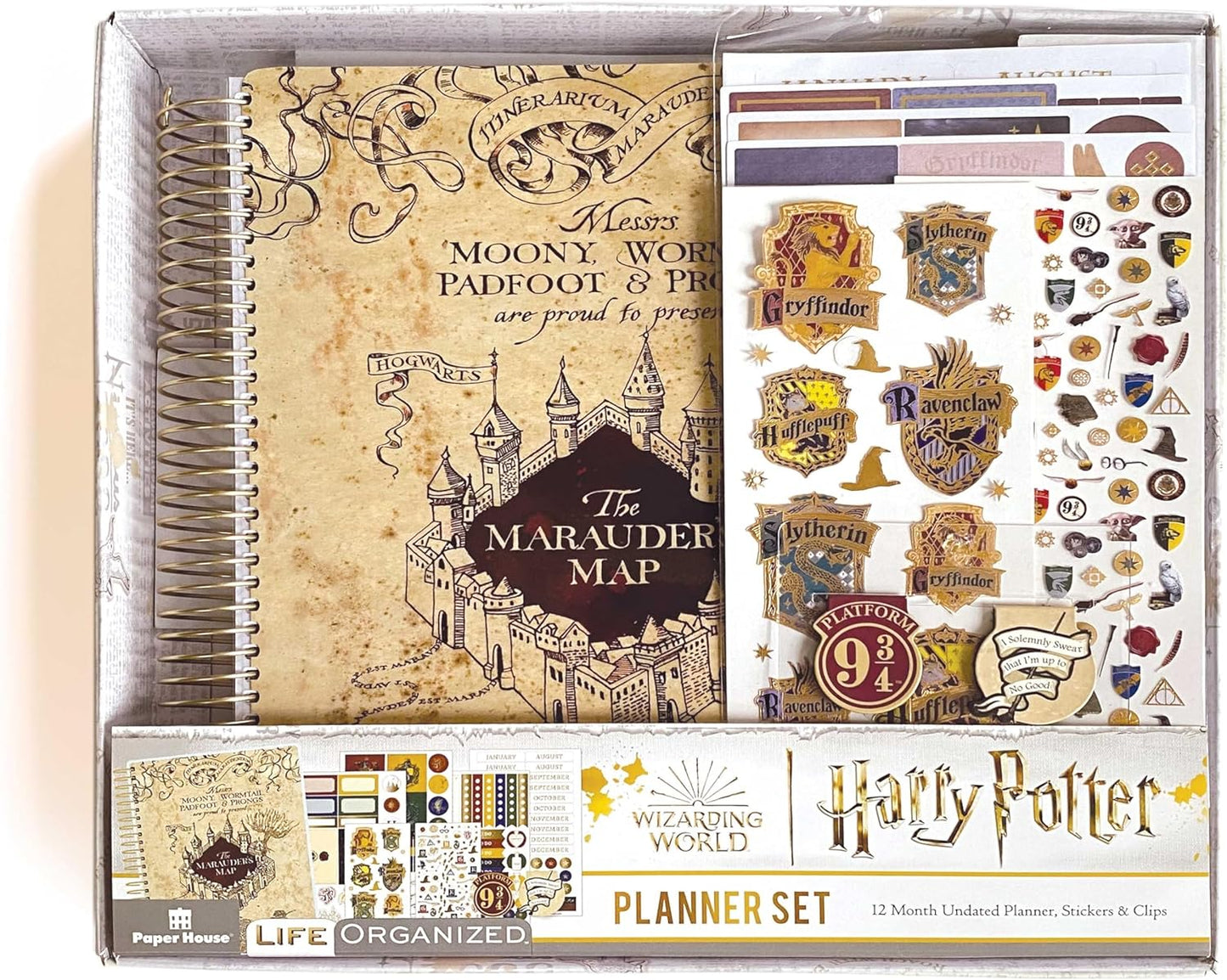 Harry Potter 12 Month Undated Planner Set with Month and Event Flag Stickers and More!