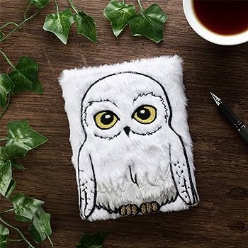 PrestigeQuill Harry Potter Hedwig Plush Journal - Officially Licensed Kids' Diary