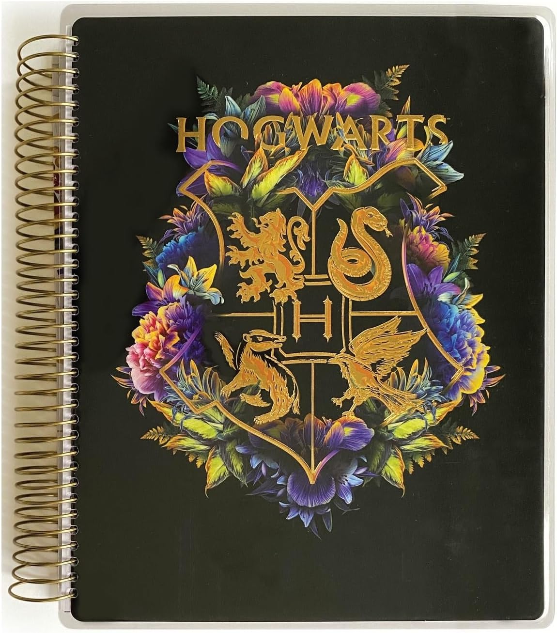 PrestigeQuill Floral Hogwarts Crest 12-Month Undated Planner by Paper House Productions