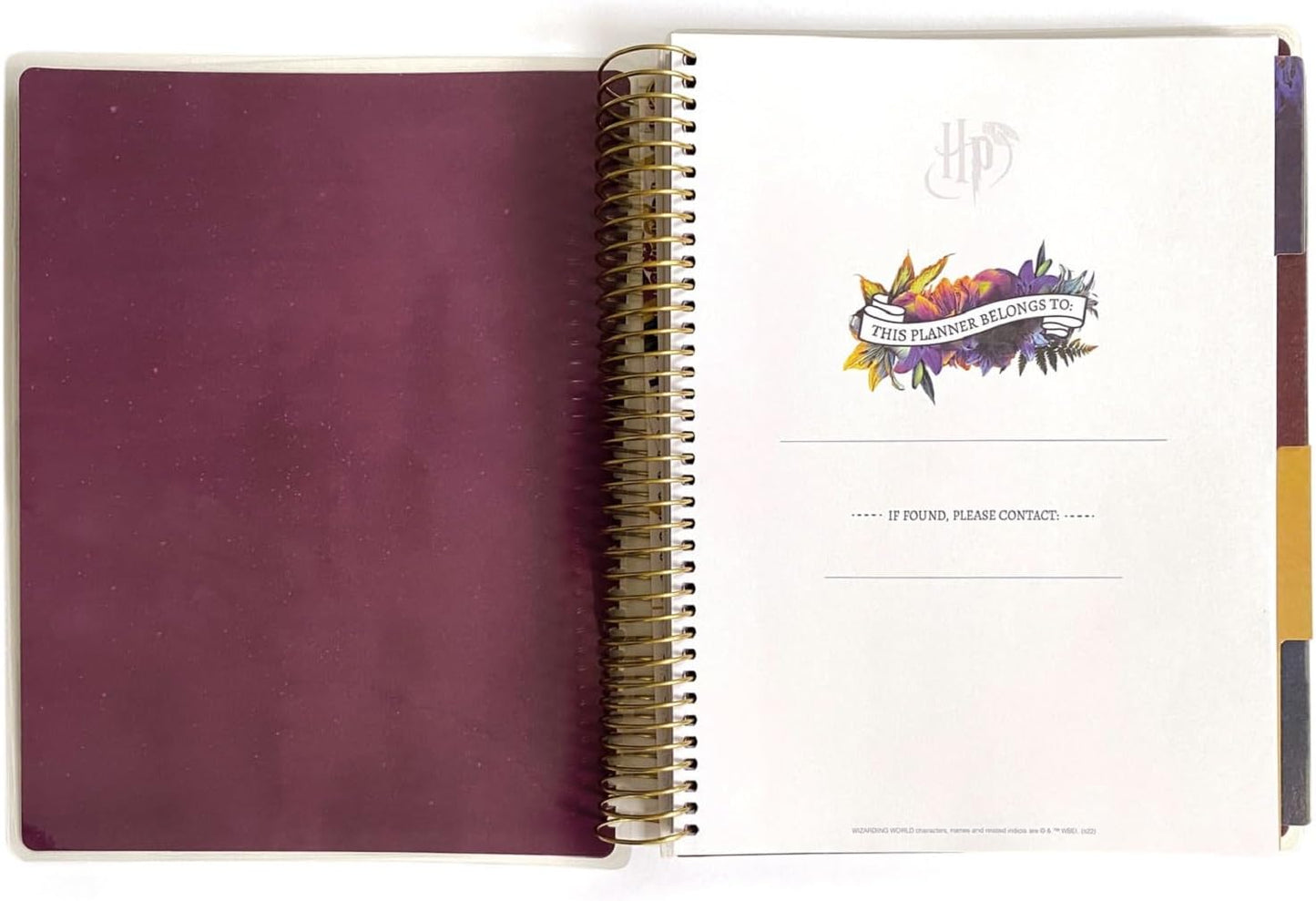 PrestigeQuill Floral Hogwarts Crest 12-Month Undated Planner by Paper House Productions