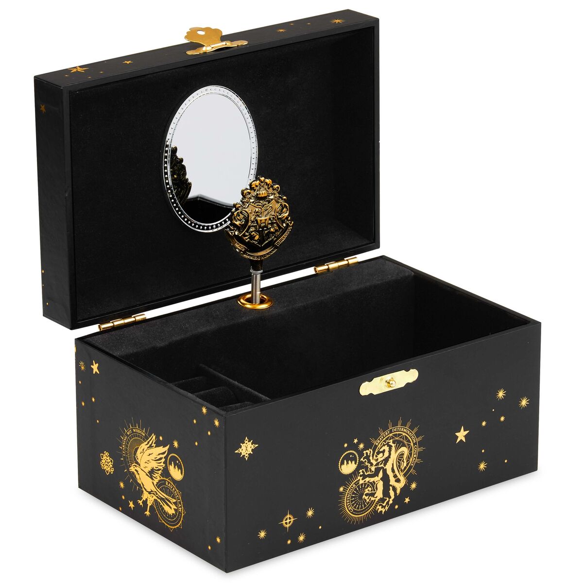 Harry Potter Musical Jewelry Box: Spinning Hogwarts Crest, Stylish Storage