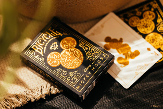 Disney Mickey Mouse Inspired Black and Gold Playing Cards