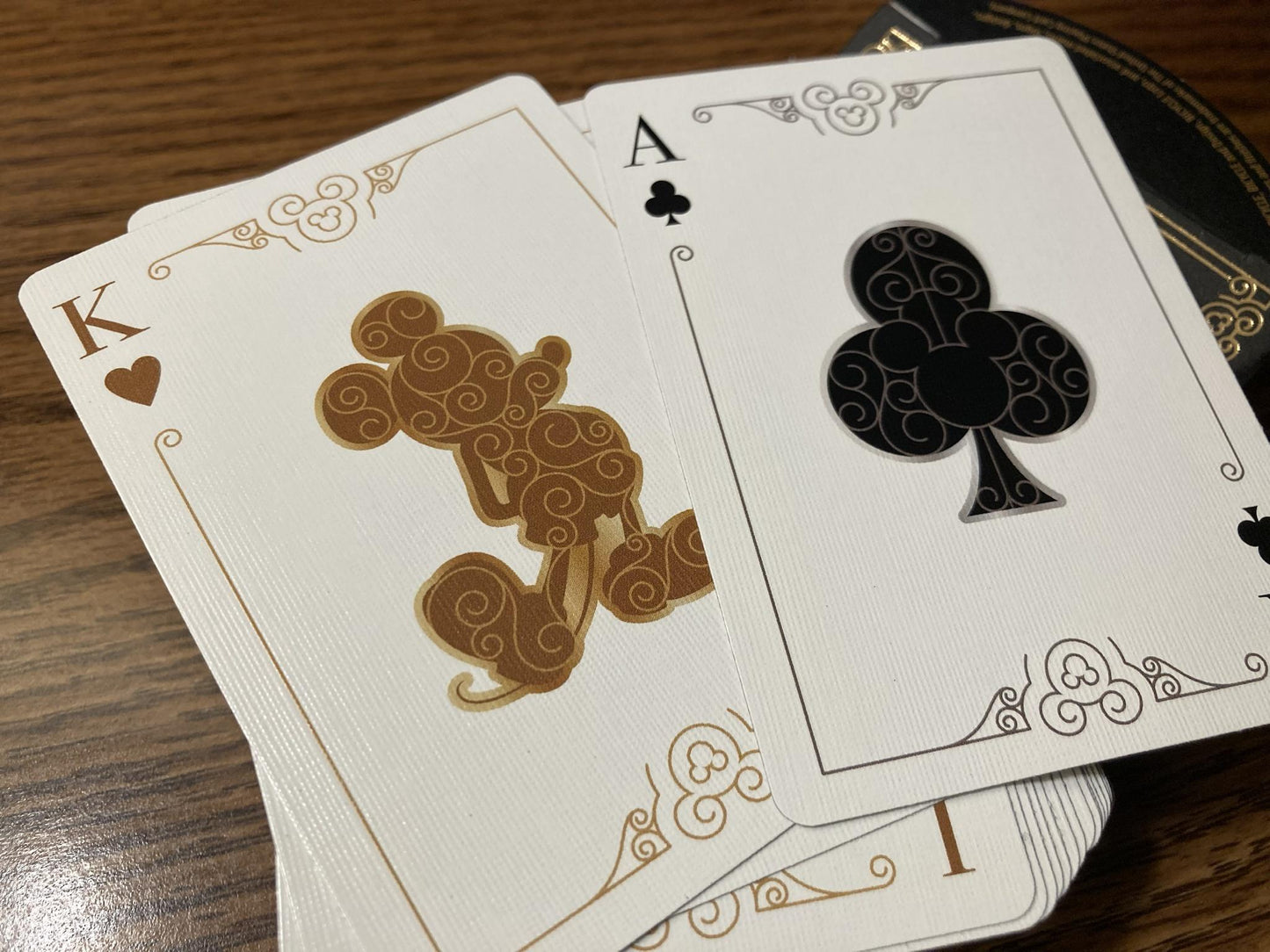 Disney Mickey Mouse Inspired Black and Gold Playing Cards