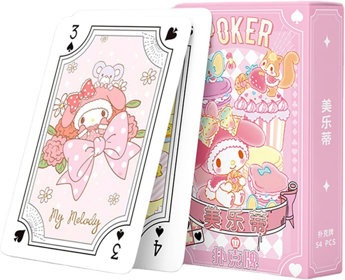 Anime Playing Cards for Card Games Poker Cards Cute Cartoons Deck of Cards Table Game Cards, 54 Pcs