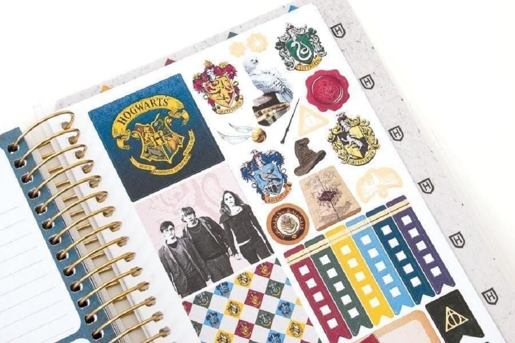 PrestigeQuill Paper House Productions Harry Potter 12-Month Undated Planner - Hogwarts Founders Crest