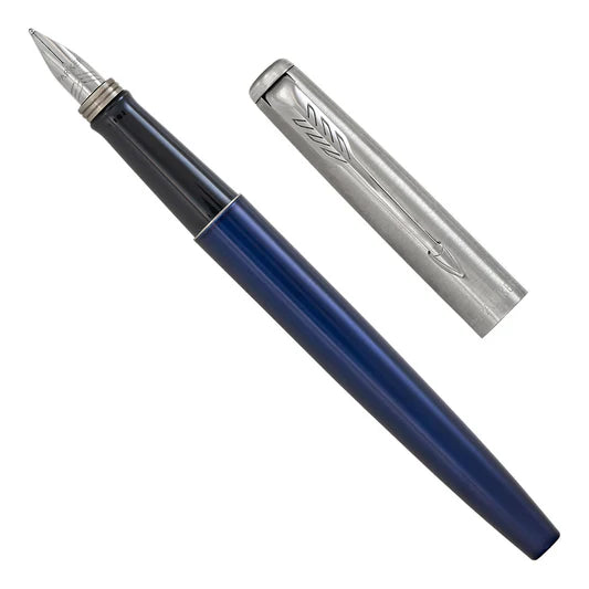 Parker Jotter Fountain Pen | Royal Blue | Medium Nib & Blue Ink