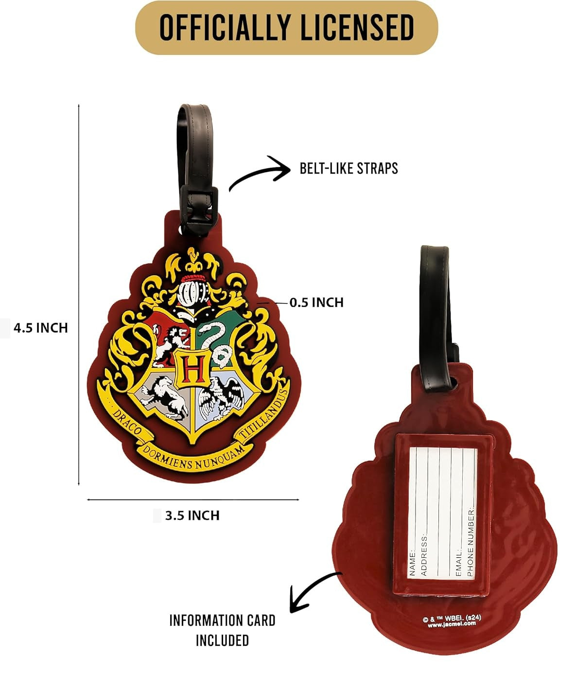 Harry Potter 3-Piece Travel Set – Hogwarts Express Passport Holder, Luggage Strap, & Bag Tag