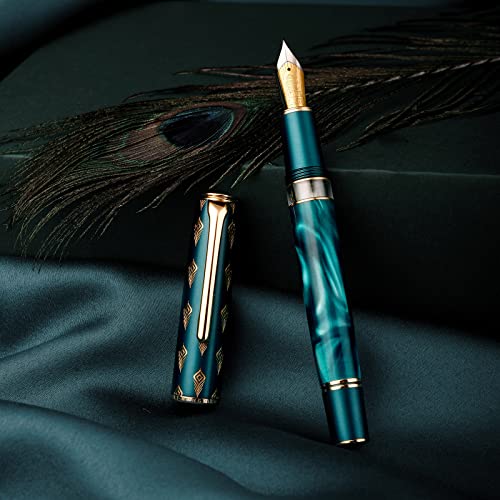 Metal Resin Piston Fountain Pen