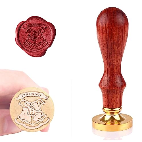 7PCS Hogwarts Wax Seal Stamp Kit, Vintage Letter Wax Seal Stamp Kit, Hogwarts Classic Stamp Seal Gift Box Set for DIY Craft Invitations, Cards, Letters, Gift Idea