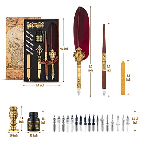 FeatheredInkCraft: Artisan Quill & Fountain Calligraphy Set