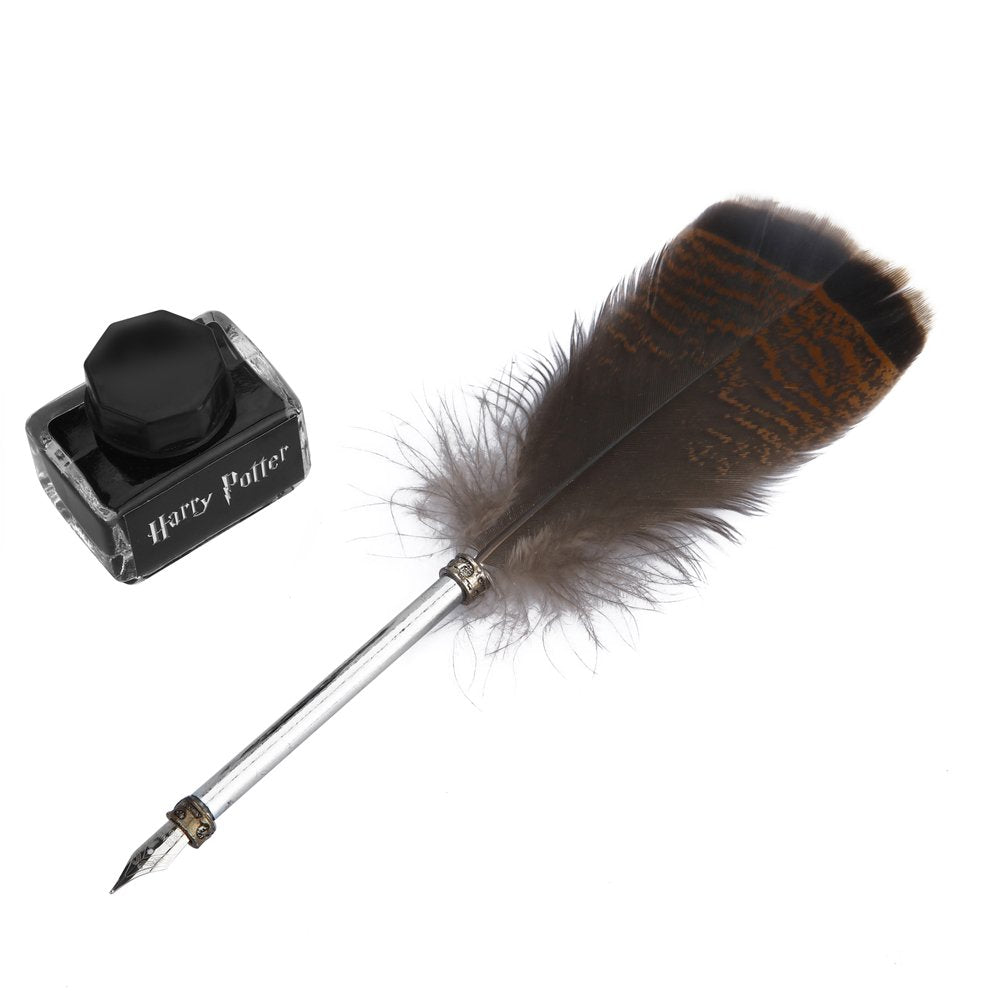 Harry Potter Owl Feather Quill Pen with Ink set Writing Dip Ink Pens