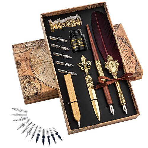 FeatheredInkCraft: Artisan Quill & Fountain Calligraphy Set