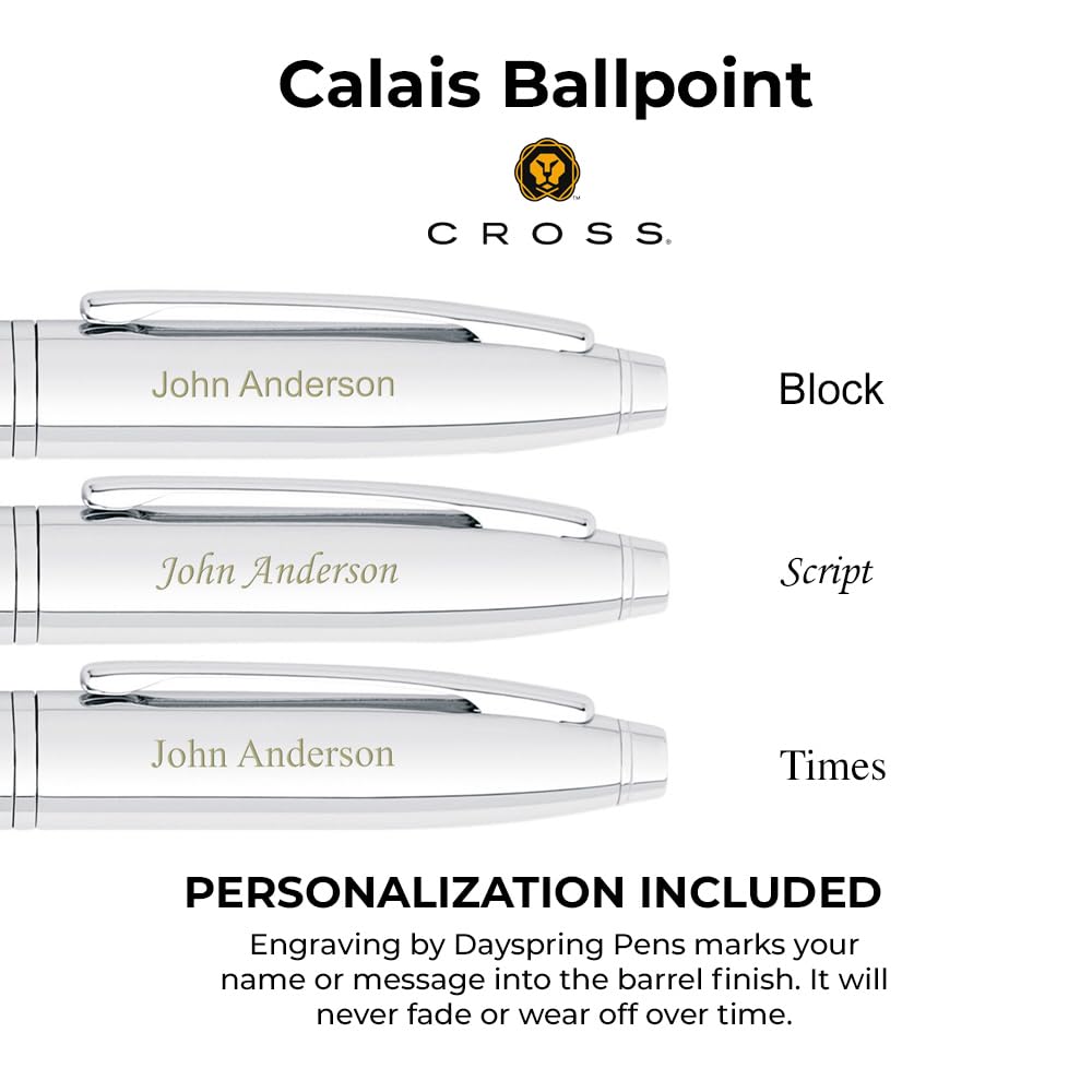 Prestigequill: Personalized Cross Calais Ballpoint Pen for Graduation or Business