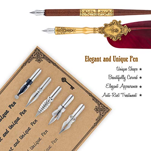 FeatheredInkCraft: Artisan Quill & Fountain Calligraphy Set