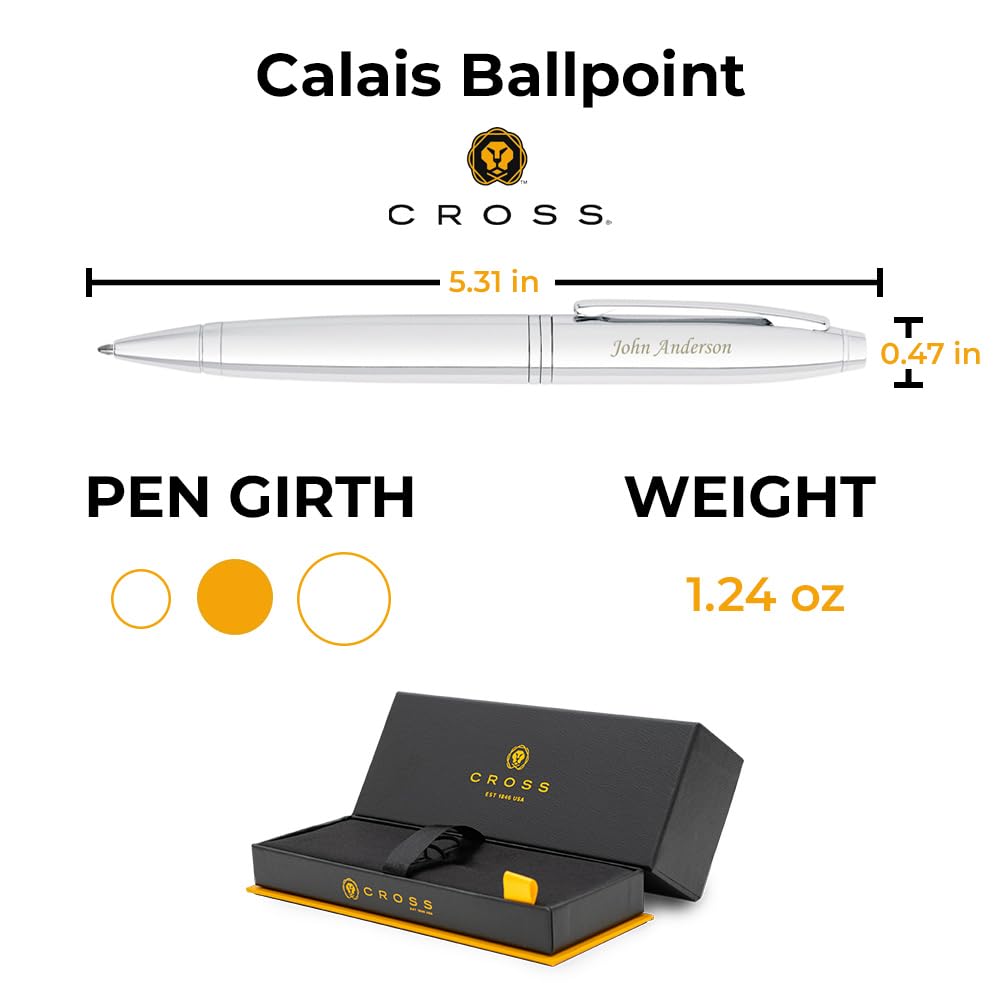 Prestigequill: Personalized Cross Calais Ballpoint Pen for Graduation or Business