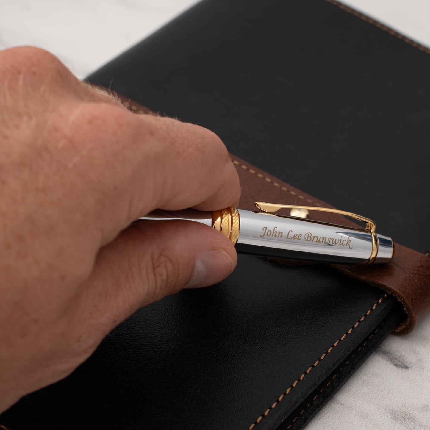 Prestigequill: Personalized Cross Bailey Medalist Ballpoint Pen for Business or Graduation