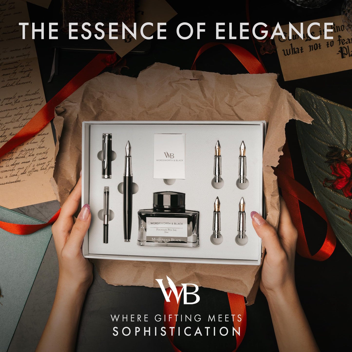 Wordsworth & Black Fountain Pen Gift Set - Smooth Writing Pens for Journaling & Calligraphy