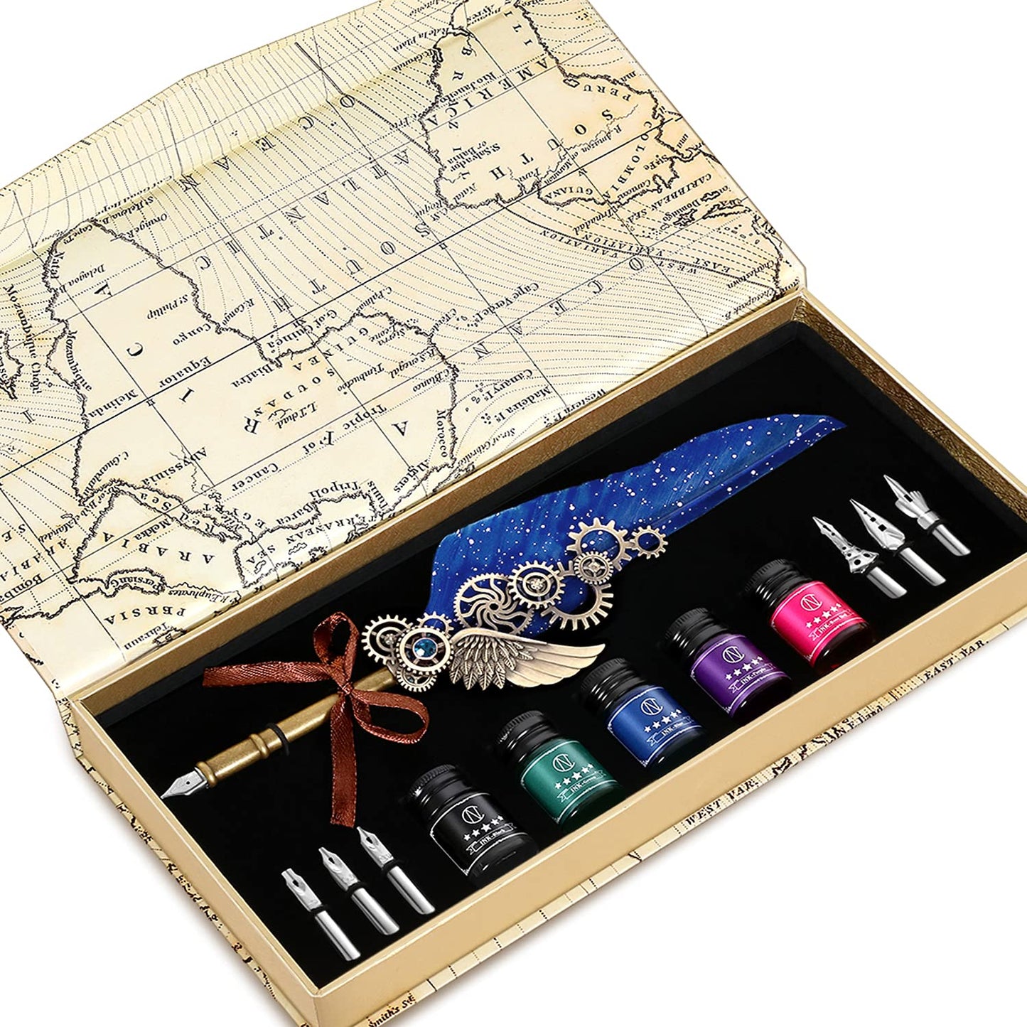 Feather Quill Pen Set - Inks, Nibs, Mechanical Quill