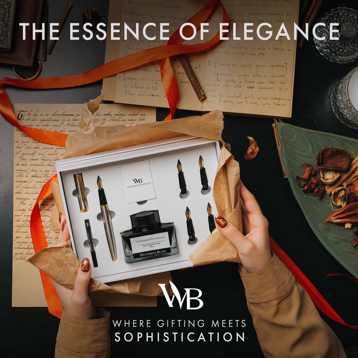 Wordsworth & Black Fountain Pen Gift Set - Smooth Writing Pens for Journaling & Calligraphy